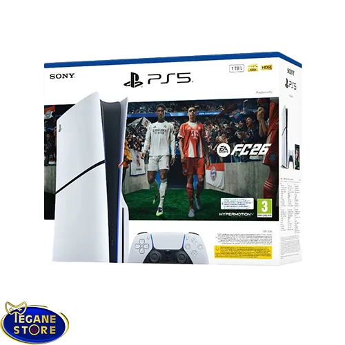 پلی استیشن 5 اسلیم مدل CFI-2116A نسخه استاندارد دیسک‌خور + بازی FIFA 26 اورجینال (سفارش اروپا)