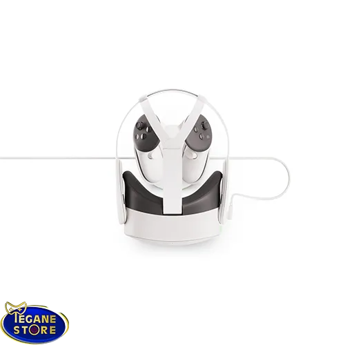 خرید پایه شارژ Meta Quest 3/3S Compact Dock با کابل هدست و شارژ بی‌سیم کنترلرها