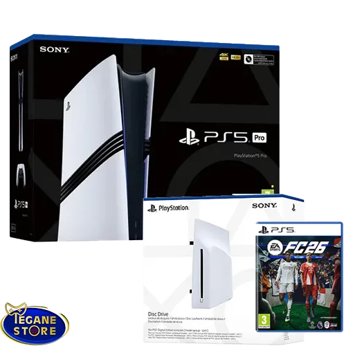 قیمت و خرید باندل کنسول PS5 Pro سفارش اروپا سری CFI-7021 با درایو دیسک و بازی EA Sports FC 26 اورجینال