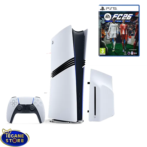 قیمت و خرید باندل کنسول PS5 Pro سفارش اروپا سری CFI-7021 با درایو دیسک و بازی EA Sports FC 26 اورجینال